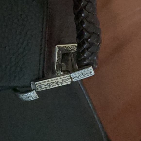 Brighton “Charlotte” Black/Brown Leather Two-tone Shoulder Bag Purse - Picture 11 of 11